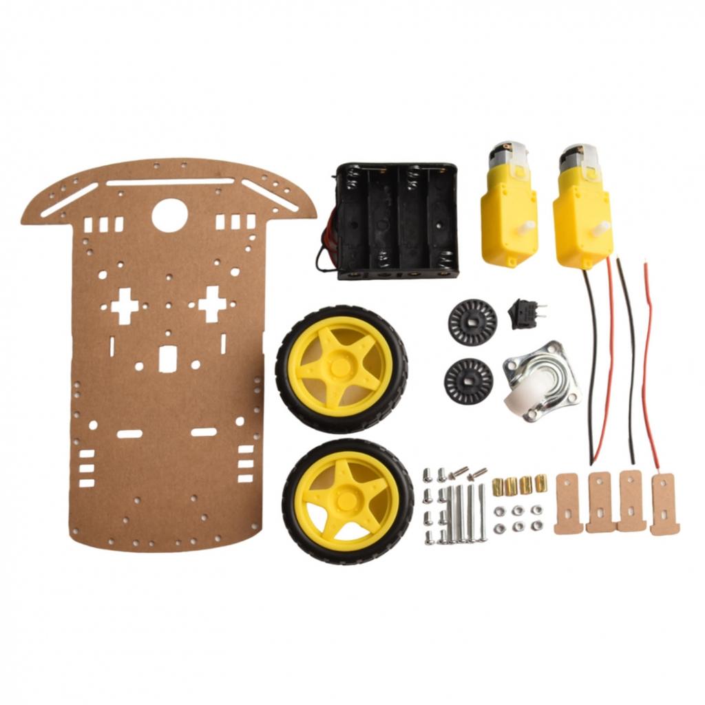 Customizable 2WD Smart Robotics Vehicle Chassis Kit Suitable for Learning