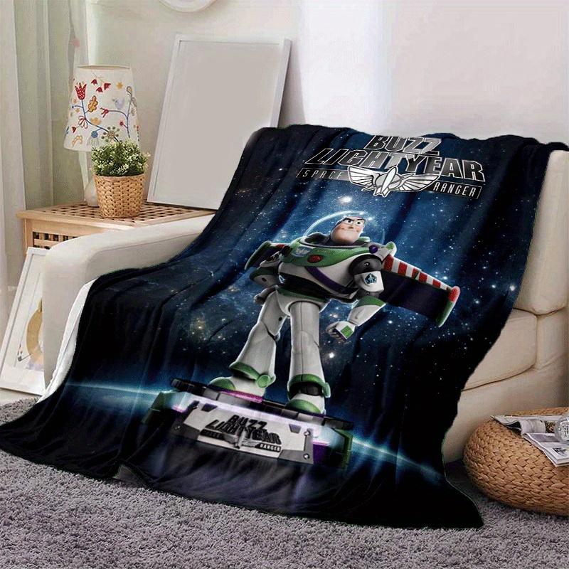 1pc Buzz Lightyear Printing Blanket - Soft, All-Season Throw for Office Blanket, | Personalized Gift with Adorable Cartoon Design