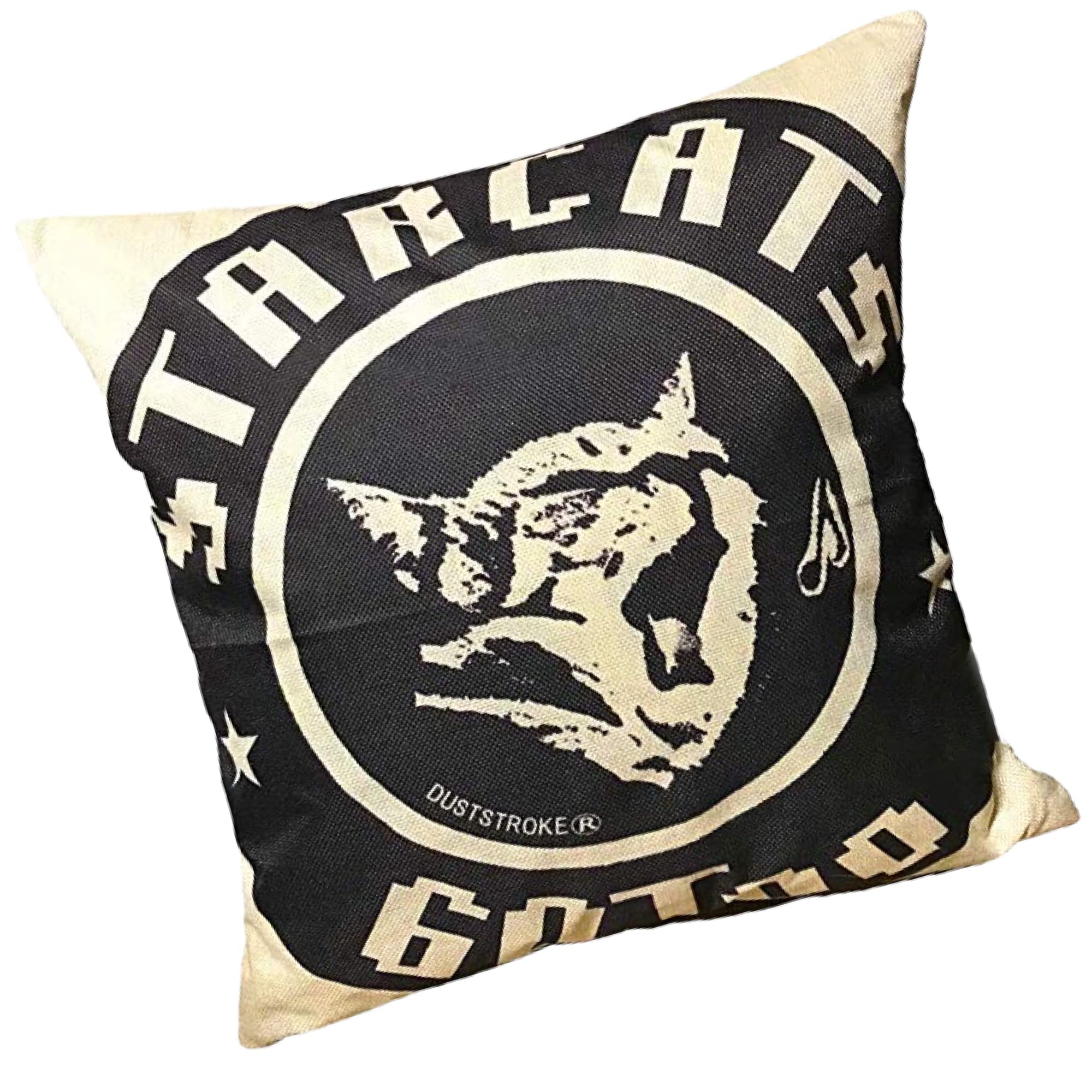 

Duststroke 45 x 45 см Подушка «Черный кот» Стильный декор интерьера Музыкальная наволочка, (Звезда, Кошки, Ноты, Черный)