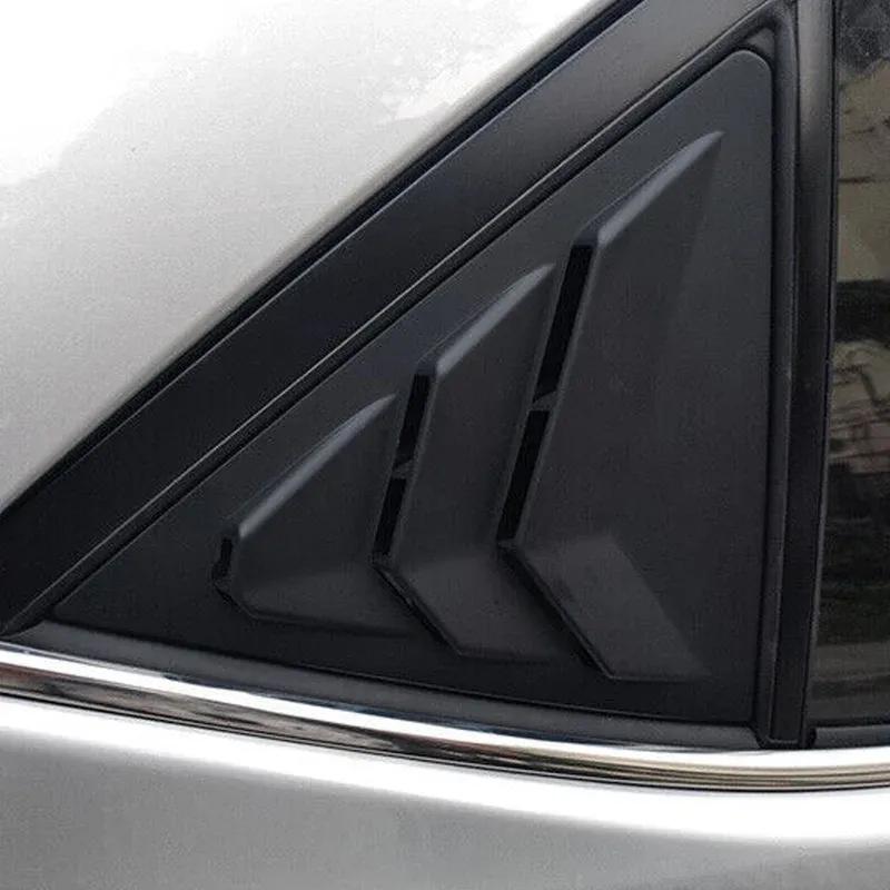 Fit For Toyota Corolla 2014 2015 2016 2017 2018 Car Rear Louver Window Side Shutter Cover Trim Sticker Vent Scoop Carbon Fiber