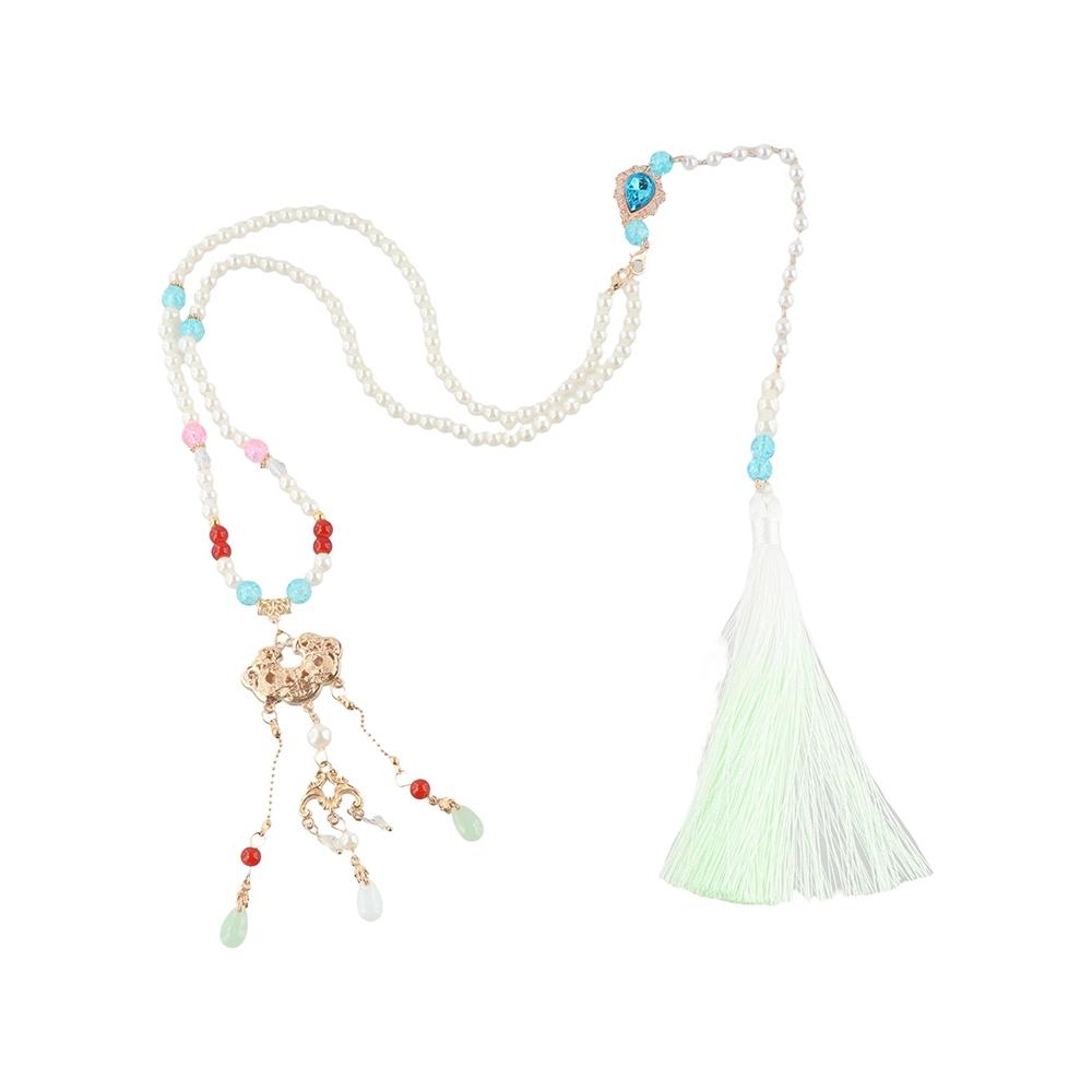 

Vintage Hanfu Necklace Imitation Pearl Ethnic Pearls Pendant Sweet Chinese Pearls Necklace Female style 3
