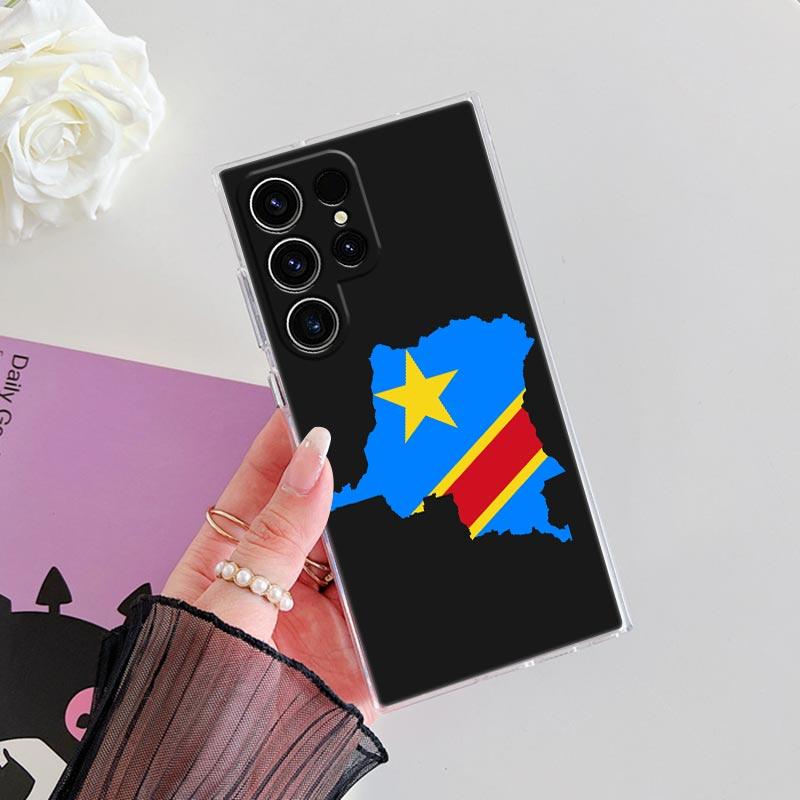 Congo Democratic Republic Flag Clear Case For Samsung Galaxy S26 S25 S24 S23 Ultra S20 S21 FE S22 Plus S26 Ultra 5G Phone Cover