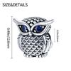 100%Copper Owl Charms Beads Full Zircon Pave Animal Pendant Fit 3Mm Original Bangle Bracelet Diy For Women Jewelry