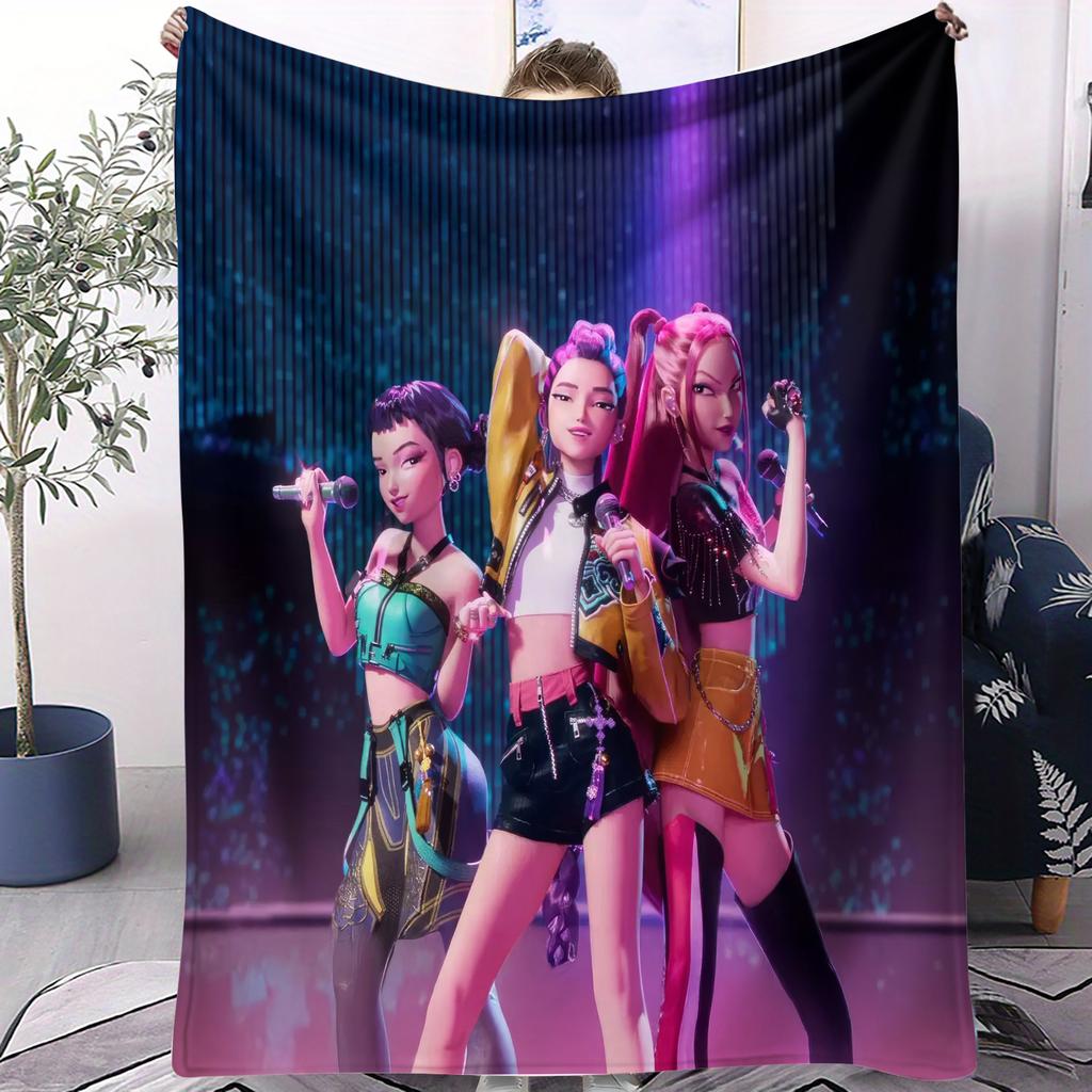 K-Pop Demon Hunters Blanket Super Warm Comfortable Flannel Throw Blanket Fan Gifts for Home Leisure Camping Travel