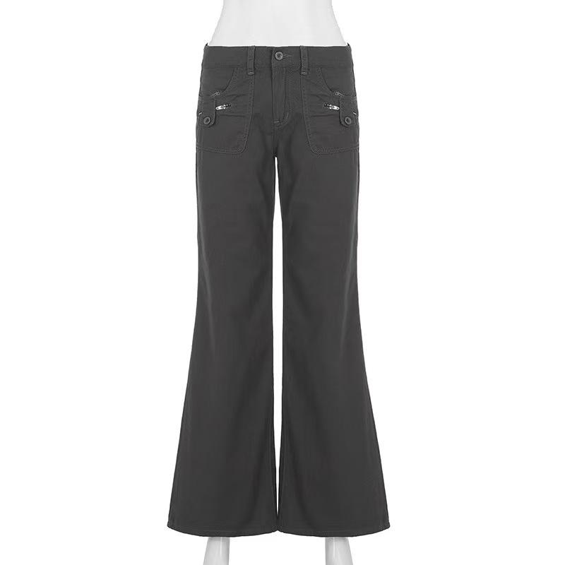 American Style Pocket Design Flare Workwear Jeans
