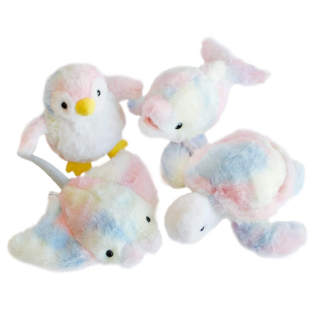 AQUA Plush Dolphin [Irutan] SS Rainbow Marine (Fabric Pattern Random Cannot Be Specified)