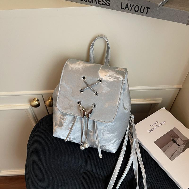 Casual backpack women's new versatile student schoolbag bow lightweight travel backpack shoulder bag