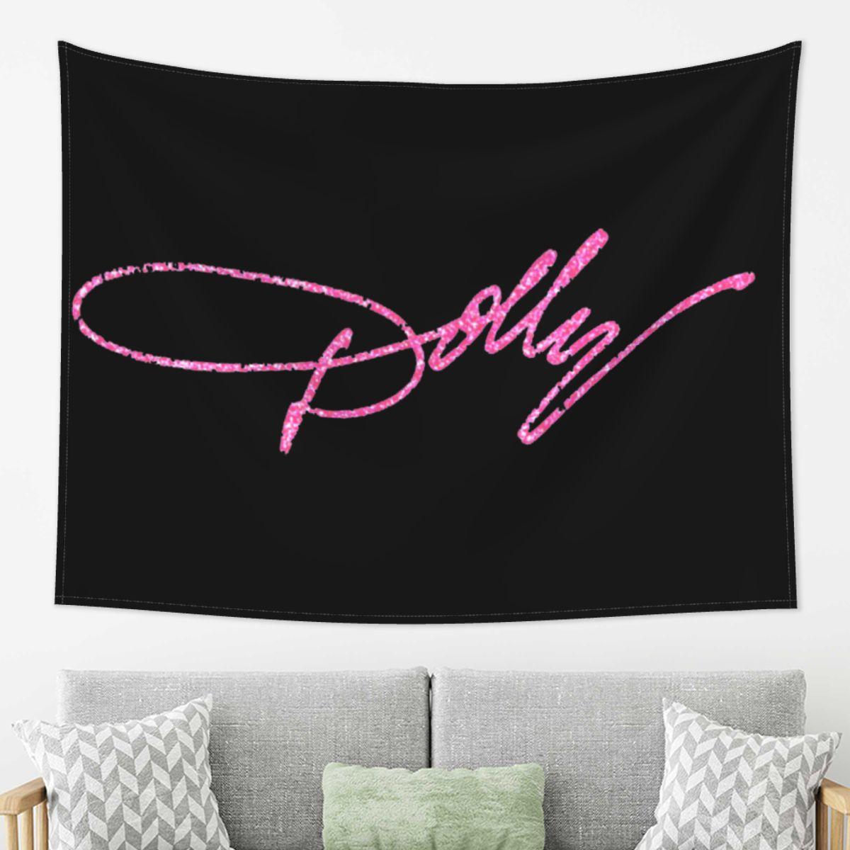

Dolly Parton Pink Sparkle Tapestry Wall Hanging Aesthetic Home Decor Tapestries for Living Room Bedroom 74x94cm(29x37in)