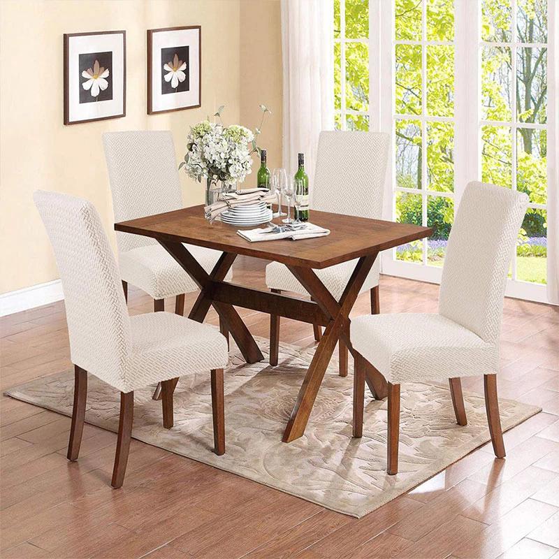 Thick Plain Color Chair Cover Stretchy Chair Cover Washable Removable Dining Universal Fitting