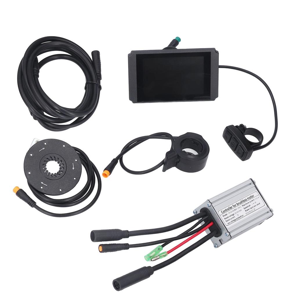 15A Electric Bike Controller Kit Waterproof LCD8H Meter Bicycle Conversion Kit with 1 To 2 Wire for 250W 350W Motor