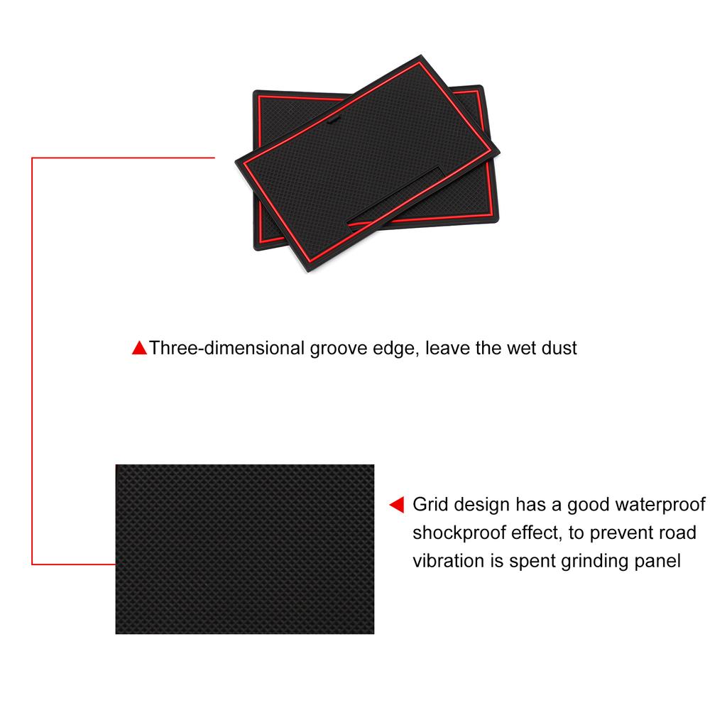 Left Deive for Hyundai Kona 2025-2025 Car Gate Slot Mat Interior Accessories Non-Slip Mats Cup Holders Protective Pads