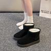 [Spot quick delivery] New fashion snow boots women's thick soles 2025 direct sales thickened velvet waterproof warm cotton shoes