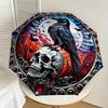 1pc Raven Moonlit Skull Artwork Umbrella with Plastic Handle,Suitable for All Seasons Home Travel Outdoor UmbrellaDD1420