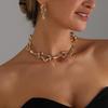 Retro Irregular Necklace Earrings Jewelry Set Fashion Personality Lava Style Necklace
