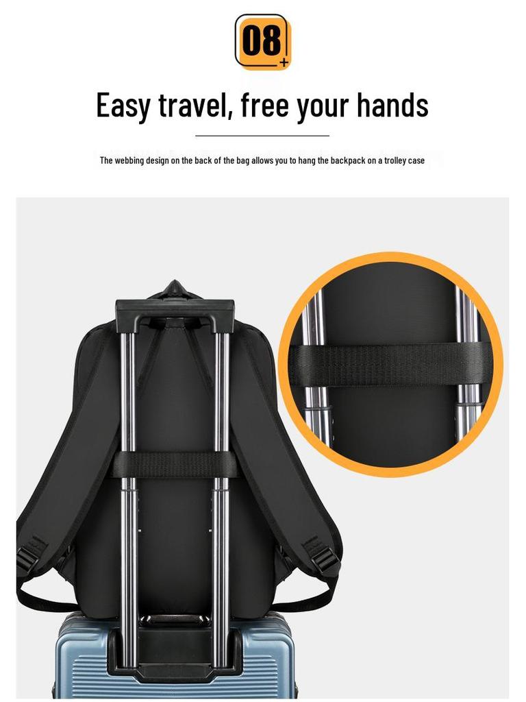 Waterproof USB Interface Large Capacity Laptop Backpack for Business, Commuting, and Outdoor Use