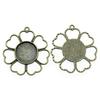 Bezel Base Blanks For DIY Resin Jewelry Fit 16mm Round Cabochon Setting Pendants