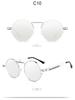 Steampunk Retro Round Sunglasses with Spring Temple for Men and Women