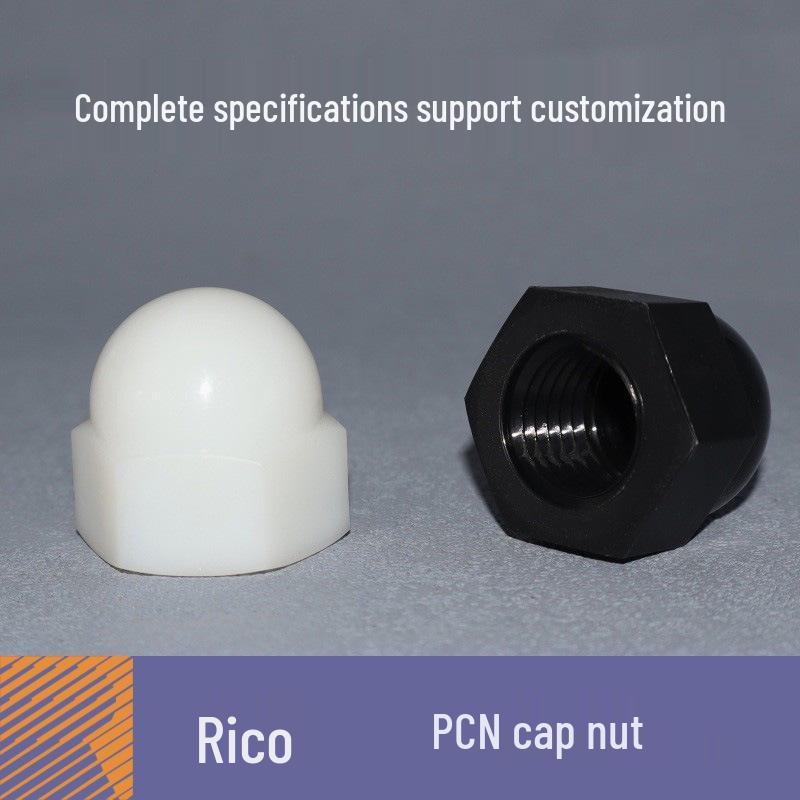 Ruike Nylon Decorative Locking Cap Nut PCN-14N [10 pcs] Black
