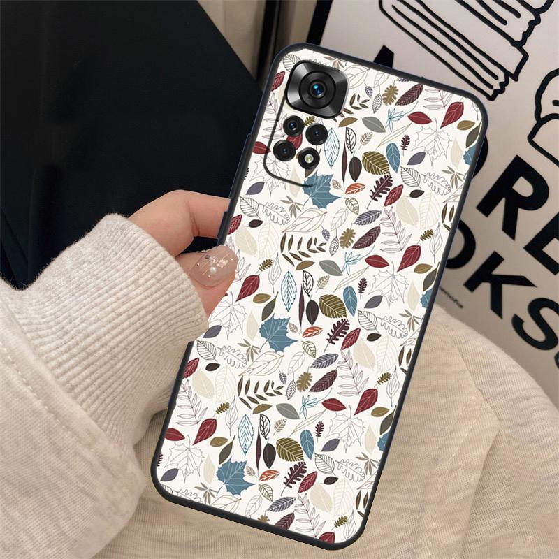 Floral Theme Pattern Cover For Xiaomi Redmi Note 14 12 10 11 13 15 Pro Plus Case For Redmi 15 15C 10C 12C 13C 14C