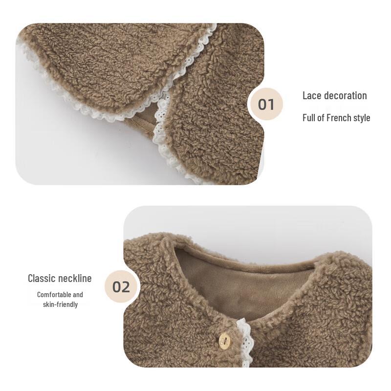 JELLYBABY Girls' Premium Plush Lamb Wool Vest