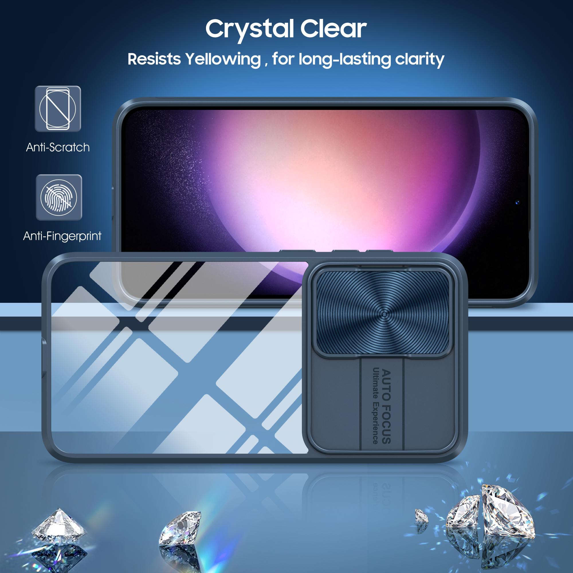 

For Samsung Galaxy S25 Case TPU+PC Clear Phone Cover Blue/Pink