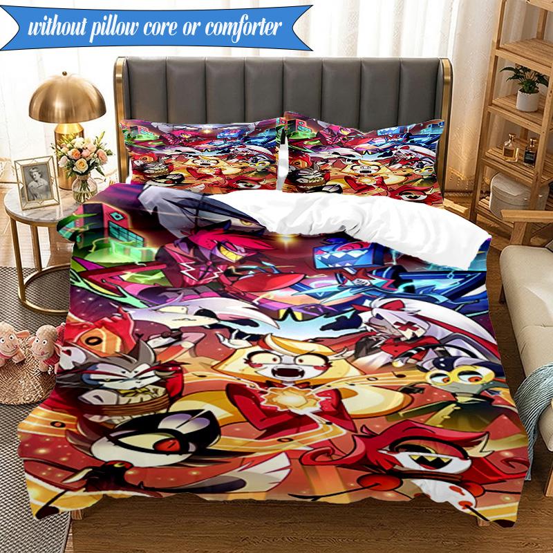 3PCS Fantasy Creatures Hotel  Bedding Set,Including 1pc Duvet Cover And 2pcs Pillowcases Perfect for Bedroom, Dormitory, Fan Christmas gift