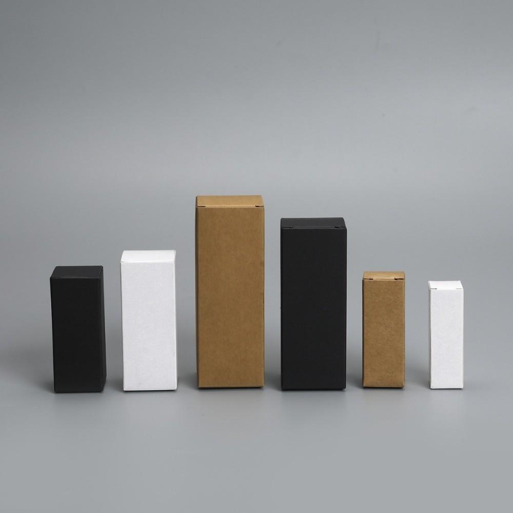 10PCS Black White Khaki Kraft Paper Gift Box Multi Size Blank Box Paper Gift Box Handmade Paper Party Gift Box Birthday Party