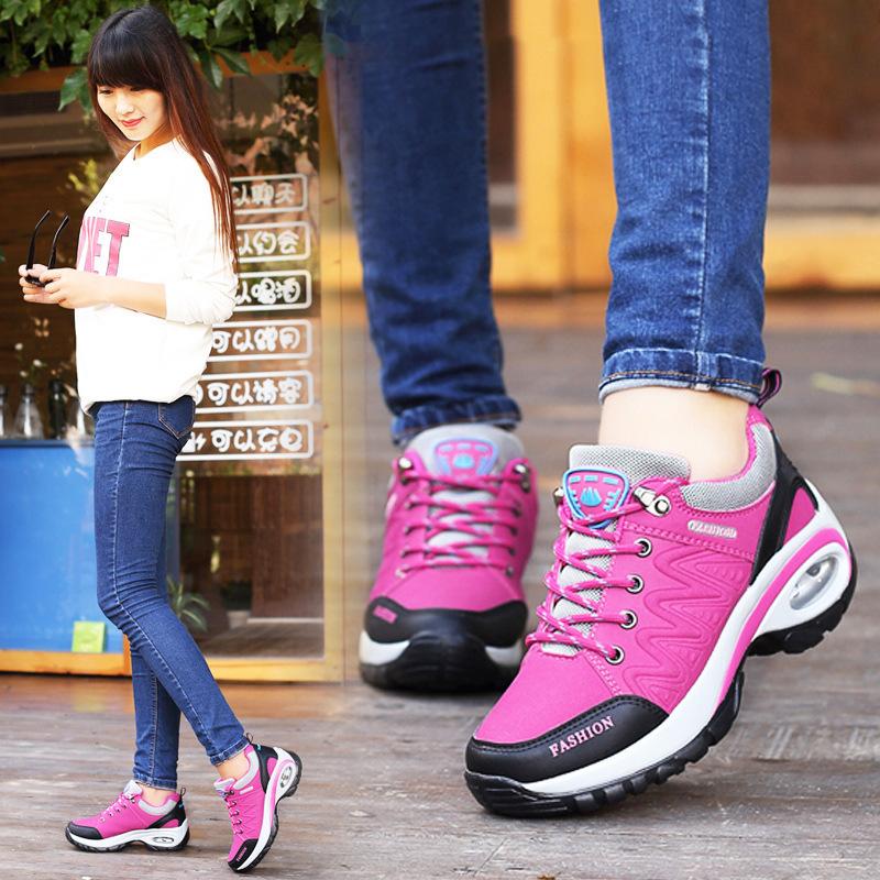 Frühling und Herbst neue Sport- und Freizeitschuhe dicke Sohle höhenverstellbar Stoßdämpfung Luftpolster Outdoorschuhe Reiseschuhe für Mütter