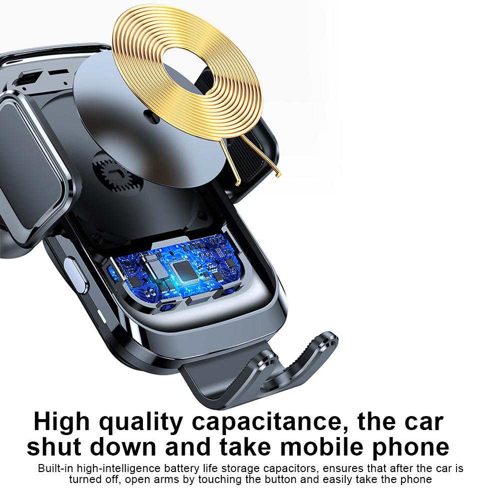 Portable Car Mobile Phone Wireless R Charging Device High Speed 15W Fast Accessory