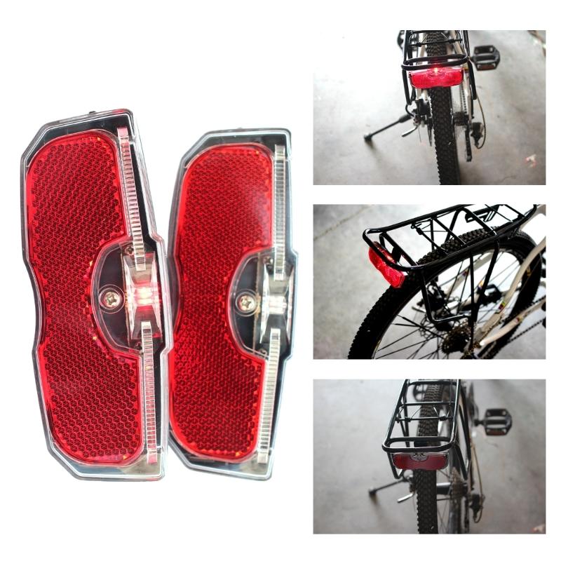 Waterproof Bicycles Rear Seats Reflective Taillight Cycling Rear Reflector Tail Light Luggage Rack Mounted Bike Light