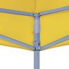 Dôme de pavillon - VIDAXL - Toit de fête 3x3 m - Jaune - 270 g/m² - Autoportant