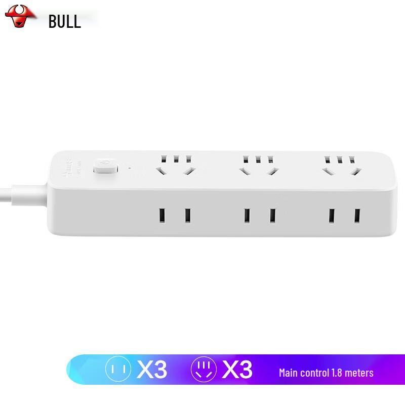 BULL Multi-Outlet Power Strip CN Plug (adapter Included)