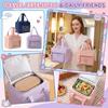 Insulated Lunch Bag Portable Bento Box Carrier with Double Handles Large Capacity Thermal Food Storage Bag for Work School Travel