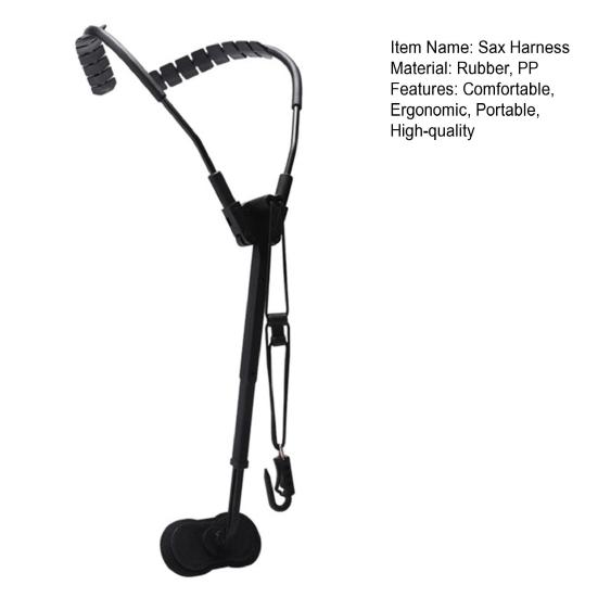 Adjustable Saxophone Neck Strap Double Shoulder Harness with Swivel Hook Ergonomic Sax Shoulder Strap for Alto Tenor Saxophones Baritone Clarinet