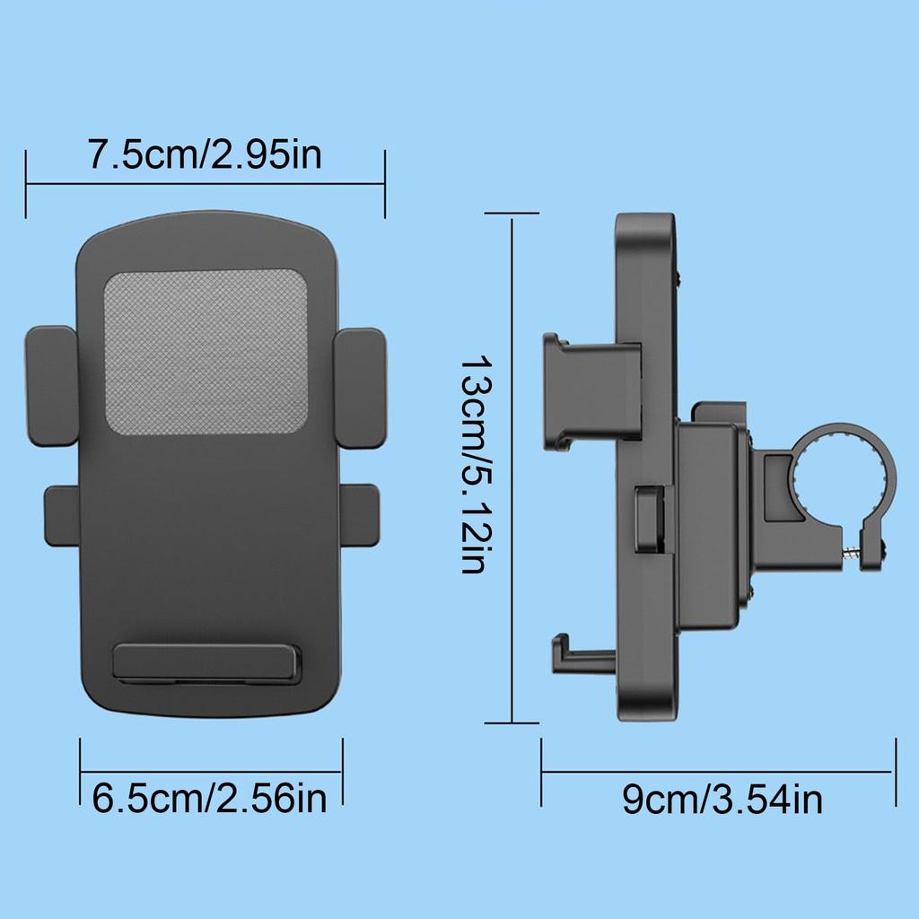 Mountain Bike Phone Holder | Electric Scooter Smartphone Mount Adjustable Viewing Angle Waterproof Navigation