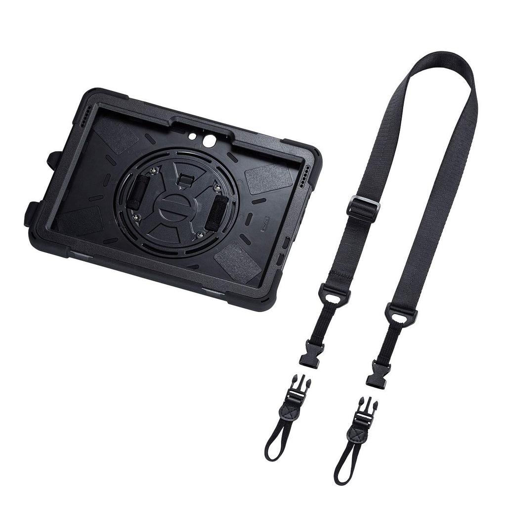 SANWA SUPPLY Surface Go 2 Shockproof Case (with Handle, Stand, and Shoulder Strap) PDA-SF7BK