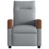 Electric Reclining Armchair, Light Grey, Upholstered In Fabric