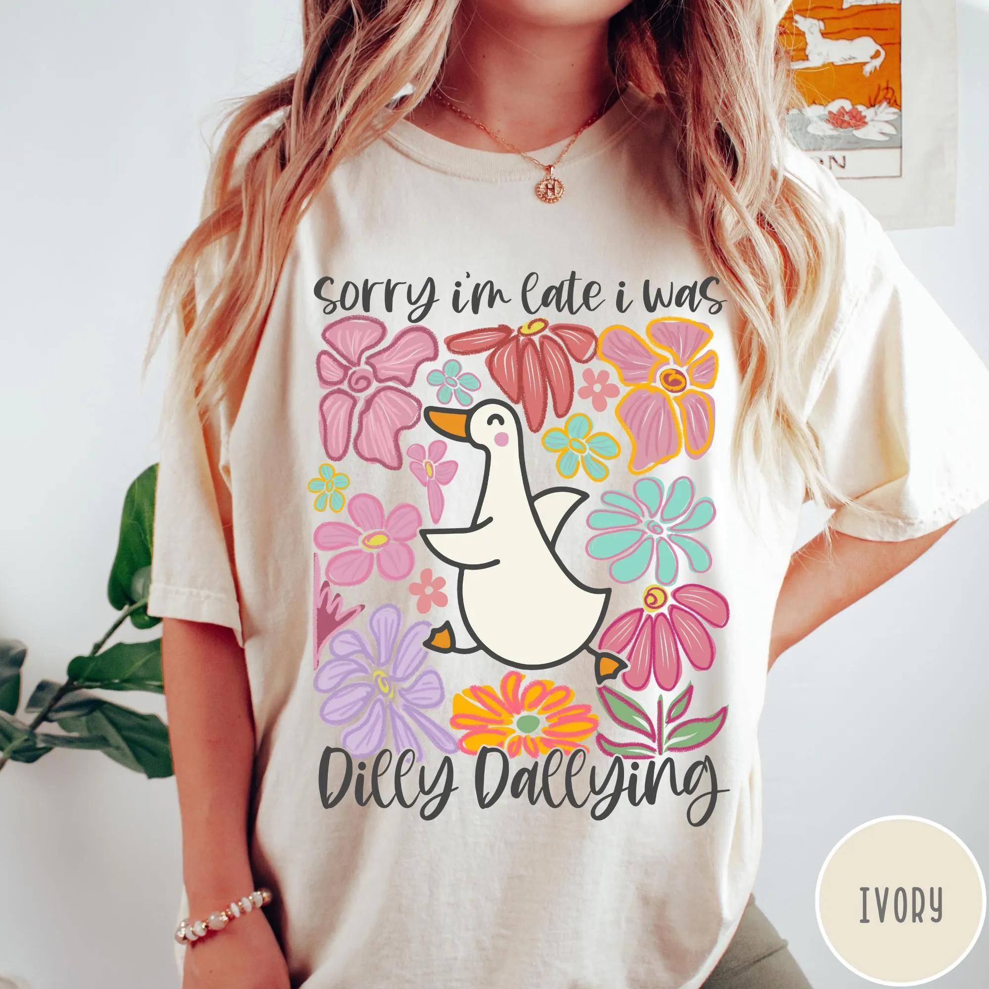 

2026 Summer Womens Retro Funny Goose Graphic TShirt Unisex Cotton and Breathable Short Sleeve Oversized Loose Casual S