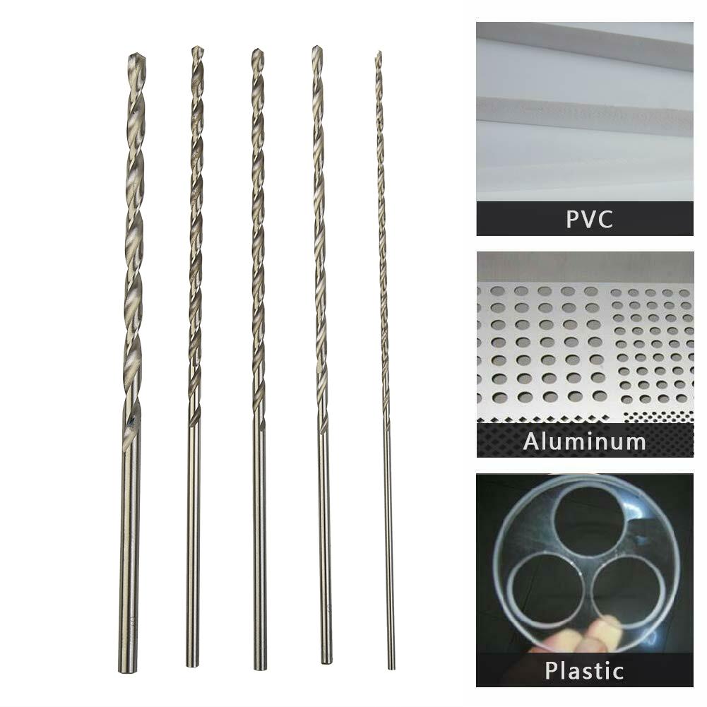 Replacement Drill Bit 5PCS 1 Set High Carbon Steel Extra Long Long Drill