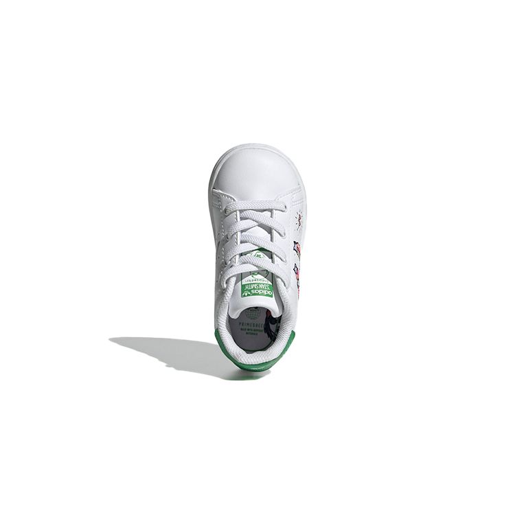 Adidas Originals Stan Smith Non-Slip Low-Top Walking Shoes Baby Shoes White Green Orange FX5978