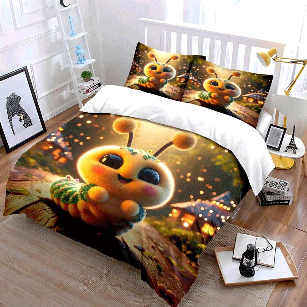 Whimsical Outdoor Glow Set Exquisite Three-Piece Bedding Set Gift For Kids And Adults