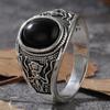 Gothic Piraten Skelett Oktopus Ring für Männer Frauen Einzigartig Retro Schwarz Zirkon Punk Damen Motorradringe Party Schmuck Geschenke