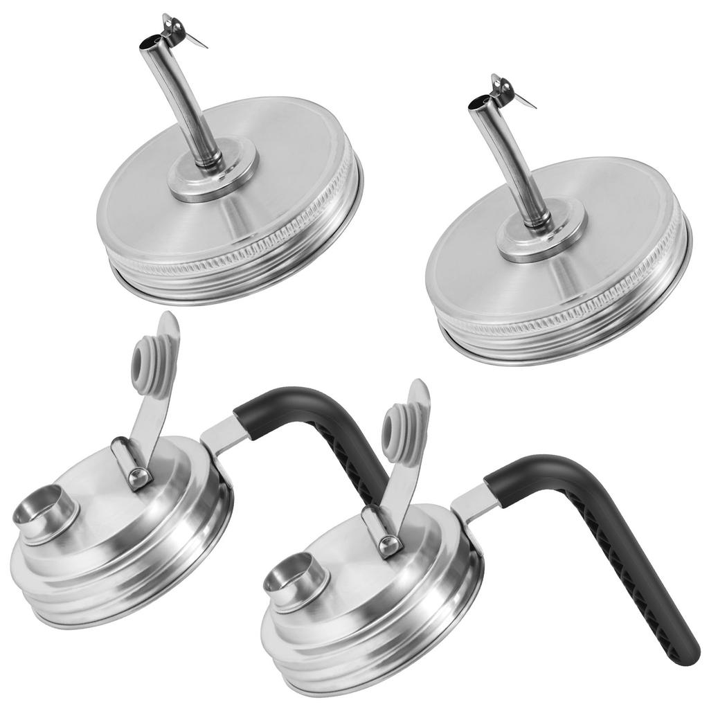 2 To 4PCS Mason Jar Lids Regular 8.6/9cm Wide Mouth Canning Lids Reusable Metal Canning Jar Leak-proof Split-Type Canning Caps