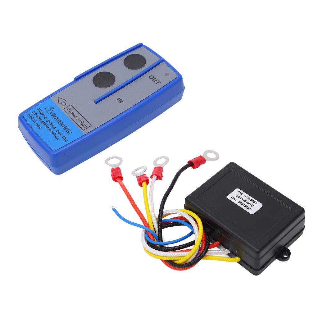 Wireless Winch Remote Control Kit 434MHZ Receiver 12V 24V Switch Handset Universal for Car Truck ATV SUV