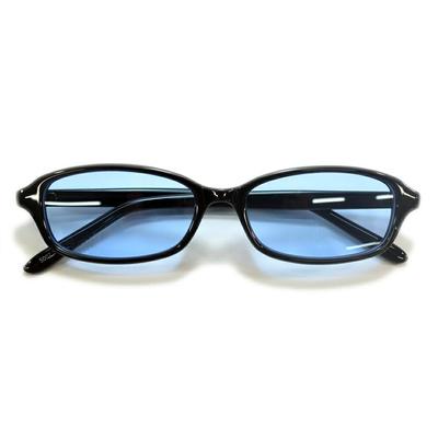MERRY PLEASURE Sunglasses for Men and Light Black X Blue Women, Oval, Colored, Lenses, Lt.