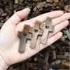 Black Walnut Cross Hand Carved Wooden Religious Pendant For Easter Gift