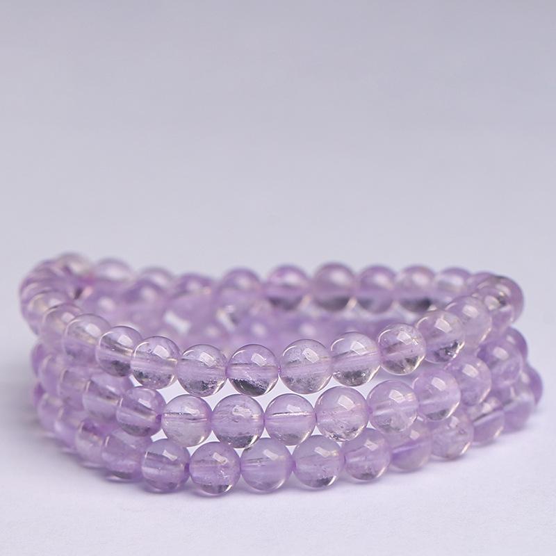 Hongchu Crystal Natural Icy Lavender Multi-loop Bracelet Fresh and Translucent Light Purple Crystal Bracelet