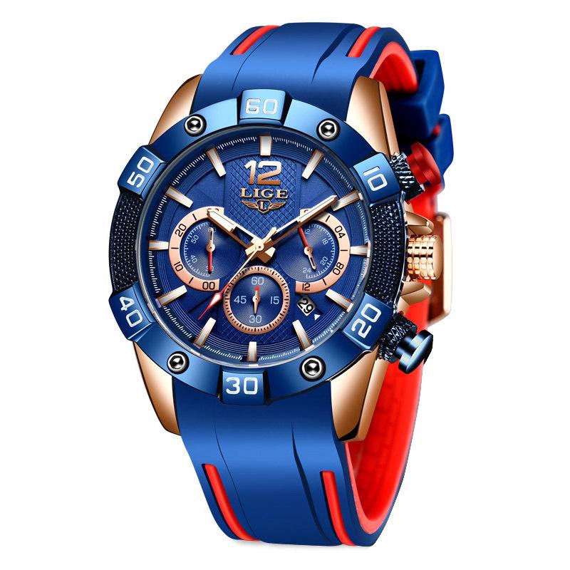 LIGE Multifunctional Waterproof Quartz Watch