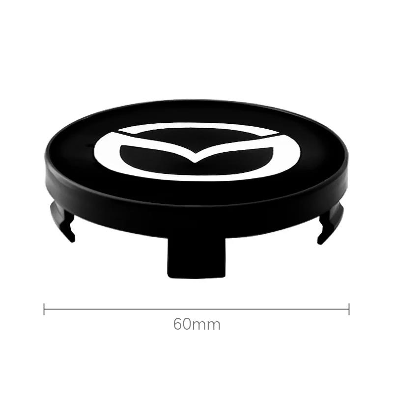 4Pcs Wheel Center Hubcaps 56mm/60mm Diameter for Mazda Atenza GL MX-30 CX-30 2 3 4 5 6 8 CX-3 CX-5 Car Styling Exterior Accessor