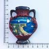 Bulgaria Blu souvenir da viaggio dipinto a mano regalo artigianale collezione di magneti per il frigorifero decorazione della cucina di casa